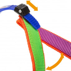 Нагрудна шлейка для собак із нейлону з мікрорегулюванням Ferplast Agila Colours 4-7 (Ферпласт Агіла Колорс) A = B 50 ÷ 58 см 25 мм — max 10 кг — 5 розмір, Жовтогарячий