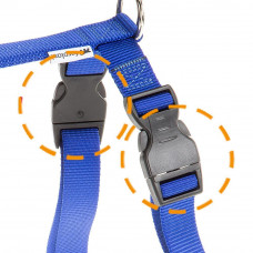 Нагрудна шлейка для собак з нейлону Ferplast Champion Р (Ферпласт Чемпіон П) EXTRA LARGE - A: 53 ae 84 см - B: 60 be 98 см 25 мм, Синій