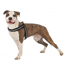 М'яка нагрудна шлейка для собак з мікрорегулюванням Ferplast Agila Reflex 5-9 (Ферпласт Агіла Рефлекс 5-9) 6 розмір - A = B 57 he 65 см 20 мм - max 15 кг, Чорний