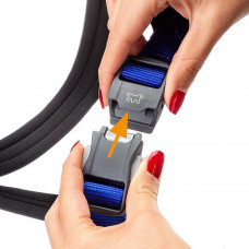 Світлий шлейк для собак з магнітною застібкою Ferplast Daytona P Cross (Ферпласт Дайтон П Кросс) SM: 54 select 70 см 20 мм, Синій