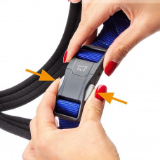 Світлий шлейк для собак з магнітною застібкою Ferplast Daytona P Cross (Ферпласт Дайтон П Кросс) SM: 54 select 70 см 20 мм, Синій