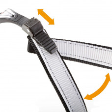 Нагрудна шлейка для собак з нейлону з мікрорегулюванням Ferplast Agila Colours 4-7 (Ферпласт Агіла Колорс) A = B 63 menu 71 см 30 мм - max 22 кг - 7 розмір, Чорний