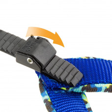 М'яка нагрудна шлейка для собак з еластичним шнурком Ferplast Agila Fantasy 2-3 (Ферпласт Агіла Фентезі 2-3) 3 розмір - A = B 42 he 50 зм 15 мм - max 7 кг, Синій