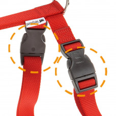 Нагрудна шлейка для собак з нейлону Ferplast Champion Р (Ферпласт Чемпіон П) EXTRA LARGE - A: 53 ae 84 см - B: 60 use 98 см 25 мм, Червоний