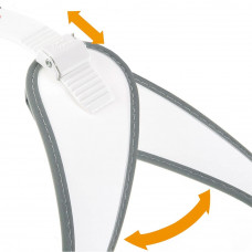 Нагрудна шлейка для собак з кашлямена з мікрорегулюванням Ferplast Agila 4 - 9 (Ферпласт Агілу 4-9) A = B 44 ❖ 52 см - max 8 кг - 4 розмір, Білий