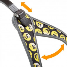 Нагрудная шлейка для собак с микрорегулировкой Ferplast Agila Fashion (Ферпласт Агила Фешн) A = B 63 ÷ 71 см - max 22 кг - 7 размер, Смайл