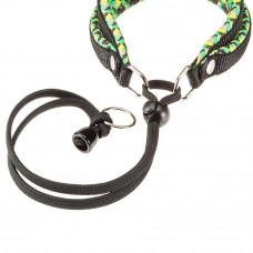 М'яка нагрудна шлейка для собак з еластичним шнурком Ferplast Agila Fantasy 2-3 (Ферпласт Агіла Фентезі 2-3) 2 розмір - A = B 32 he 50 зм 15 мм - max 6 кг, Чорно-зелений