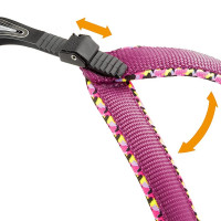 М'яка нагрудна шлейка для собак з мікрорегулюванням Ferplast Agila Fantasy 4-6 (Ферпласт Агілу Фентезі 4-6) 6 розмір - A = B 5765 cm 25 mm - max 15 кг, Рожевий