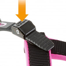 М'яка нагрудна шлейка для собак з мікрорегулюванням Ferplast Agila Fluo 3-9 (Ферпласт Агілу Флуо 3-9) A = B 63 ❑ 71 см 25 мм - max 22 кг - 7 розмір, Рожевий