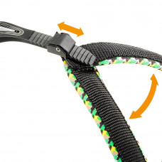 М'яка нагрудна шлейка для собак з мікрорегулюванням Ferplast Agila Fantasy 4-6 (Ферпласт Агілу Фентезі 4-6) 4 розмір - A = B 44  16. 52 см 20 мм - max 8 кг, Чорно-зелений