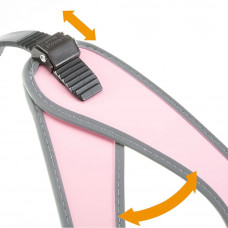 Нагрудна шлейка для собак з кашлямена з мікрорегулюванням Ferplast Agila 4 - 9 (Ферпласт Агілу 4-9) A = B 69 ❖ 77 см - max 30 кг - 8 розмір, Рожевий