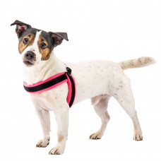 Мягкая нагрудная шлейка для собак с микрорегулировкой Ferplast Agila Fluo 3-9 (Ферпласт Агила Флуо 3-9) A = B 44 ÷ 52 см 20 мм - max 8 кг - 4 размер, Розовый