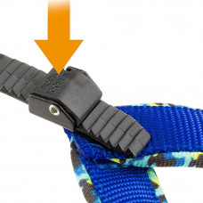 М'яка нагрудна шлейка для собак з еластичним шнурком Ferplast Agila Fantasy 2-3 (Ферпласт Агіла Фентезі 2-3) 3 розмір - A = B 42 he 50 зм 15 мм - max 7 кг, Синій