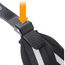 М'яка нагрудна шлейка для собак з мікрорегулюванням Ferplast Agila Reflex 5-9 (Ферпласт Агіла Рефлекс 5-9) 6 розмір - A = B 57 he 65 см 20 мм - max 15 кг, Чорний