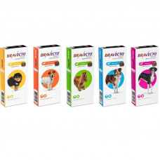 Bravecto (Бравесто) таблетка від бліх і кліщів 1000 мг. для великих собак вагою від 20 до 40 кг.