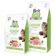 Brit Care Cat GF Senior Weight Control (Бріт Кеа Сеньйор Вейгз контролю) корм для літніх котів контроль ваги 2 кг.