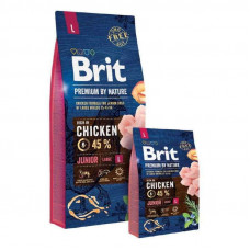 Brit Premium by Nature JUNIOR L (Брит Преміум Нечурал Джуніор Л) корм для цуценят великих порід від 1 до 24 міс.