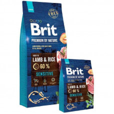 Brit Premium by Nature Sensive Lam Rice (Брит Преміум Нечурал Сенситив Ягня) корм для собак при алергії 8 кілограмів.