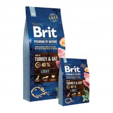 Brit Premium by Nature Light Turkey Oats (Брит Преміум Нечурал Лайт Індейка) корм для собак з понад 3 кілограма.