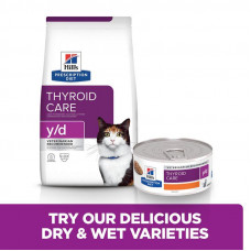 Hills Prescription Diet Feline Y/D (Хілс ПД Філайн ю/д) корм для котів у разі гіпертиреозу щитоподібної залози
