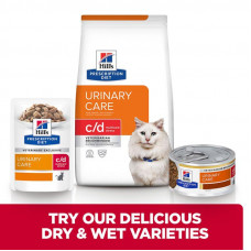 Hills PD Feline c/d Urinary Stress Chicken (Хілс ПД Філайн ц/д Уринарі Стренс) для котів під час циститу (ІЦК)