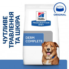 Hills Prescription Diet Canine Derm Complete (Хиллс Дерм Комплит) корм для собак для кожи при аллергии