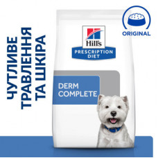 Hills Prescription Diet Canine Derm Complete Mini (Хиллс Дерм Комплит) корм для собак для кожи при аллергии 4 кг.