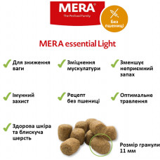 MERA Essential Light (Мера Єсентіал Лайт Птаха) сухий корм для собак, схильних до зайвої ваги