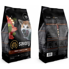 Savory Large Breed Turkey With Lamb (Сейворі Лардж Брид Індейка і Ягня) корм для собак великих порід 3 кг.