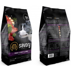 Savory Medium Breeds Turkey rich in Fresh Meat with Lamb (Сейворі Медіум Бридз) корм для собак середніх порід 3 кг.