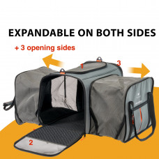 Сумка-переноска для маленьких собак и кошек Ferplast Voyager Carrier Pro (Ферпласт Вояжер Карьер Про) Серый