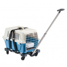 Тележка с ручкой и ремнями для переносок собак и кошек Ferplast Pet Carrier Trolley (Ферпласт Пет Троллей)