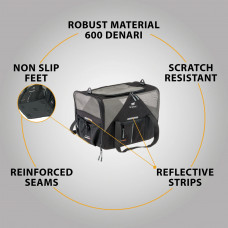 Сумка-переноска для маленьких собак и кошек Ferplast Voyager Carrier (Ферпласт Вояжер Карьер) 45 x 30 x h 33 cм - 350, Черный