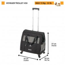 Тележка-перевозка на колесах для маленьких собак и кошек Ferplast Voyager Trolley (Ферпласт Вояжер Троллей)