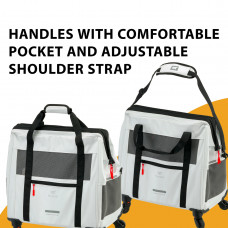 Тележка-перевозка на колесах для маленьких собак и кошек Ferplast Voyager Trolley (Ферпласт Вояжер Троллей)