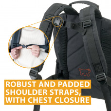 Рюкзак-переноска для маленьких собак и котов Ferplast Voyager Backpack (Ферпласт Вояжер Бекпек) 33 x 23 x h 41 cm - 400, Черный