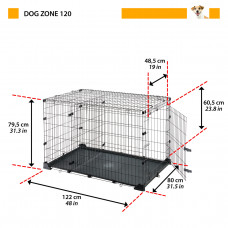 Клетка для собак и щенков Ferplast Dog Zone (Ферпласт Дог Зона) 80х122х79.5 см - 120