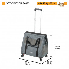 Тележка-перевозка на колесах для маленьких собак и кошек Ferplast Voyager Trolley (Ферпласт Вояжер Троллей)