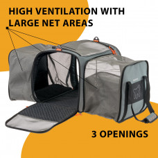 Сумка-переноска для маленьких собак и кошек Ferplast Voyager Carrier Pro (Ферпласт Вояжер Карьер Про) Серый