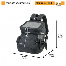 Рюкзак-переноска для маленьких собак и котов Ferplast Voyager Backpack (Ферпласт Вояжер Бекпек) 33 x 23 x h 41 cm - 400, Черный