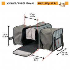 Сумка-переноска для маленьких собак и кошек Ferplast Voyager Carrier Pro (Ферпласт Вояжер Карьер Про) Серый