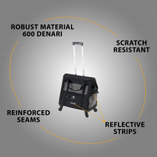 Тележка-перевозка на колесах для маленьких собак и кошек Ferplast Voyager Trolley (Ферпласт Вояжер Троллей) Черный