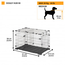 Клетка для собак Ferplast Doggy Hub (Ферпласт Догги Хаб) 57.5 х 91 х 58 см - до 20 кг - 90
