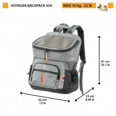 Рюкзак-переноска для маленьких собак и котов Ferplast Voyager Backpack (Ферпласт Вояжер Бекпек) 33 x 23 x h 41 cm - 400, Серый