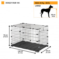 Клетка для собак Ferplast Doggy Hub (Ферпласт Догги Хаб) 69 x 106 x h 70 cм - до 40 кг - 105