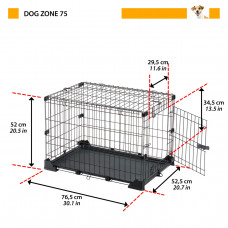 Клетка для собак и щенков Ferplast Dog Zone (Ферпласт Дог Зона) 52.5х76.5х52 см - 75
