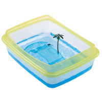 Пластиковая чаша - бассейн для черепах Ferplast Tortugas (Ферпласт Тортугас) Блакитний