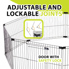 Отряд-манеж для собак и щенков Ferplast Dog Fence (Ферпласт Дог Фенс) 126.6 х 126.54 х 87.4 см - Н90