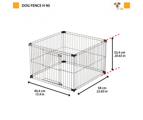Отряд-манеж для собак и щенков Ferplast Dog Fence (Ферпласт Дог Фенс) 126.6 х 126.54 х 87.4 см - Н90 Отряд-манеж для собак и щенков Ferplast Dog Fence (Ферпласт Дог Фенс) 126.6 х 126.54 х 87.4 см - Н90