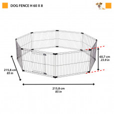 Отряд-манеж для собак и щенков Ferplast Dog Fence (Ферпласт Дог Фенс) 215.8 х 215.8 х 60.7 см - Н60 х 8